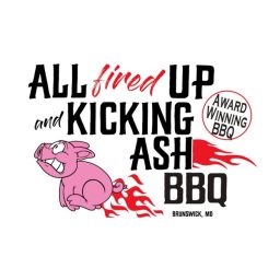 Logo for All Fire Up and Kicking Ash BBQ Logo for All Fire Up and Kicking Ash BBQ